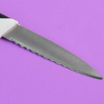 Ritu Stainless Steel Serrated Blade Zebra Kitchen Knife (1 Pc)