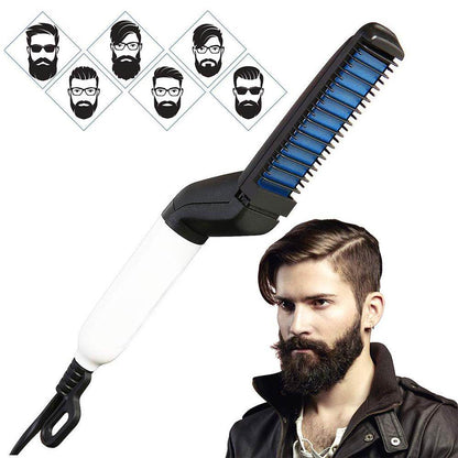 348 Mens Beard And Hair Curling Straightener (Modelling Comb) - Best Deals at BeSh Deals®