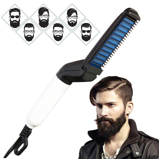 348 Mens Beard And Hair Curling Straightener (Modelling Comb) - Best Deals at BeSh Deals®