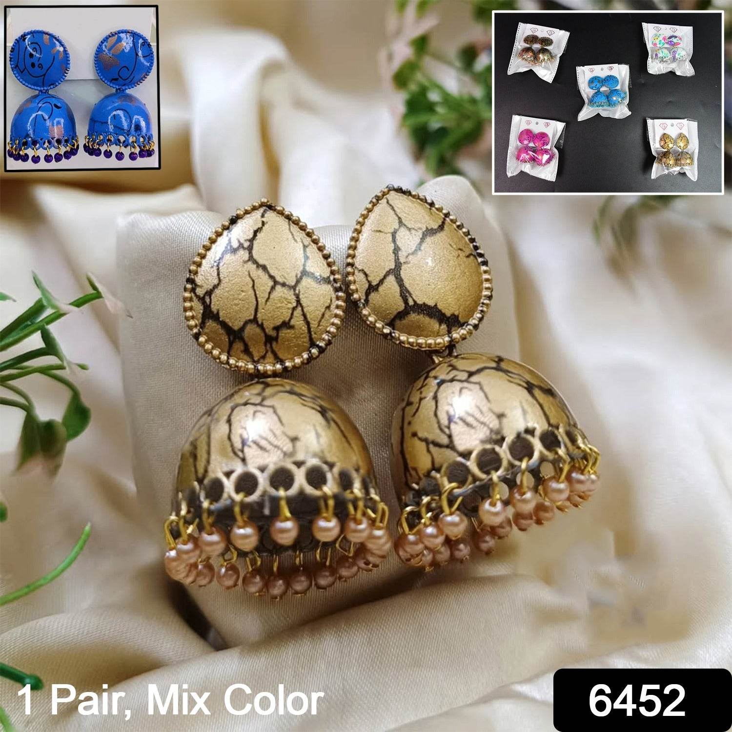 Jhumka Earrings  Buti For Women  Girls (1 Pair  Mix Color  Design) - Best Deals at BeSh Deals®