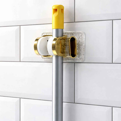 Wall Mounted Broom  Mop Holder With Strong Grip Clips