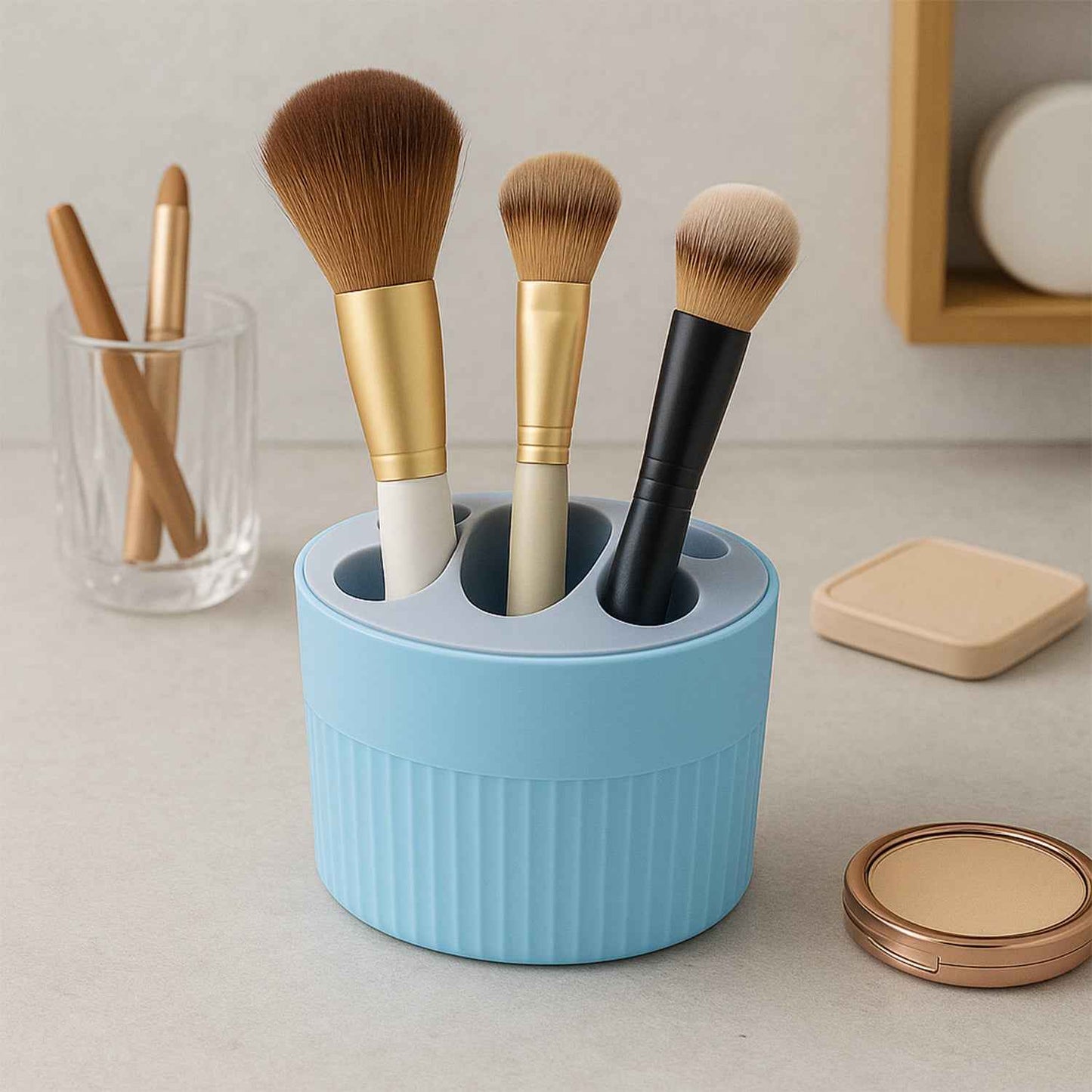 Multipurpose Bathroom Toothbrush And Utility Holder Stand With Multiple Slots (1 Pc)