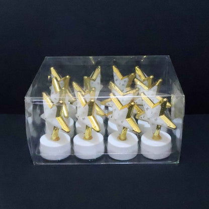 Decorative Star Shaped Flameless Led Candles (12 Pc)