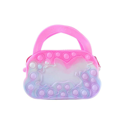 Silicone Pop It Coin Purse With Zipper And Handle (1 Pc)
