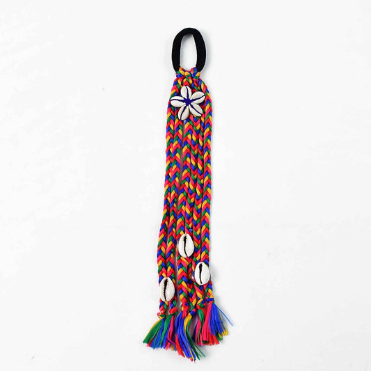 Traditional Multicolor Braided Hair Accessory Stylish Kodi String Bow (1 Pc)