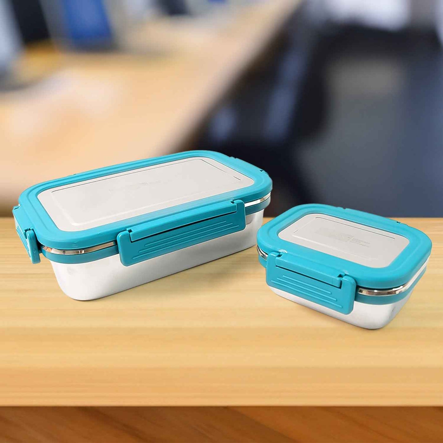 Apex Jerry Lunch Box Premium Stainless Steel Food Container (2 Pc  700+200 Ml Approx)