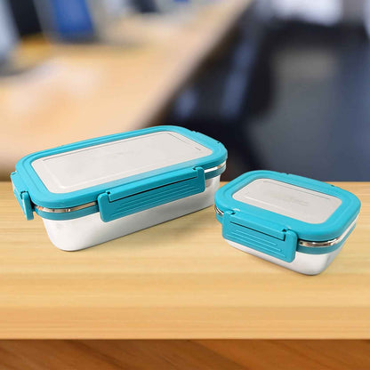Apex Jerry Lunch Box Premium Stainless Steel Food Container (2 Pc  700+200 Ml Approx)