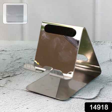 Stainless Steel Universal Mobile  Tablet Stand Holder - (1 Pc)