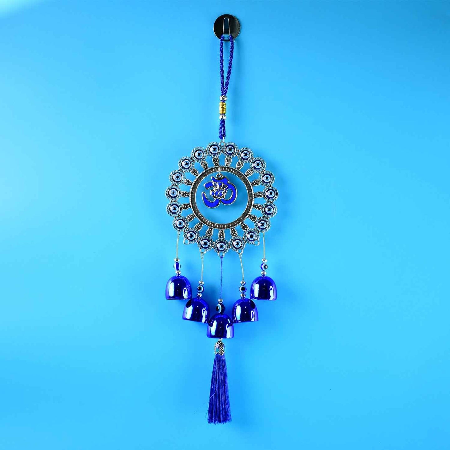 Decorative Om Evil Eye Wind Chime Wall Hanging (1 Pc)