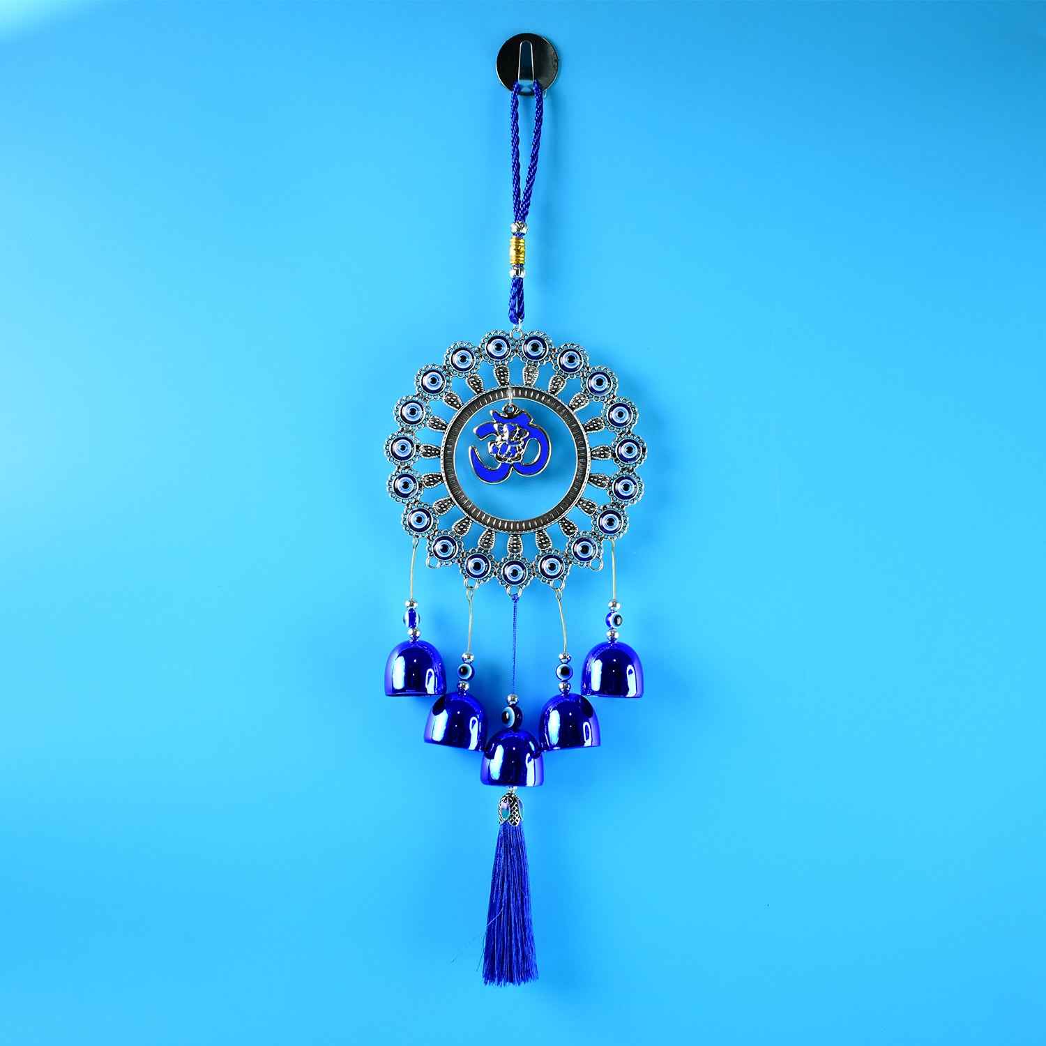 Decorative Om Evil Eye Wind Chime Wall Hanging (1 Pc)