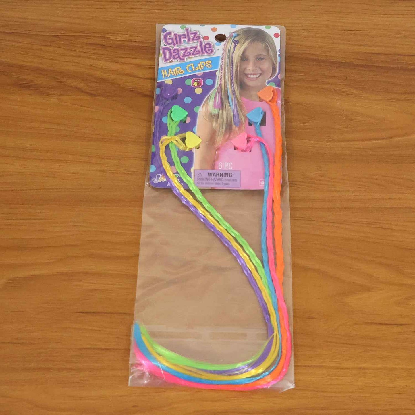 Colourful Braided Hair Extension Streaks For Girls  Kids (6 Pc)