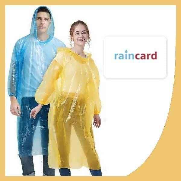 FULLY Reusable Wallet Rain Card Rain Coat for Adults (Set of 5) Multicolour - Best Deals at BeSh Deals®