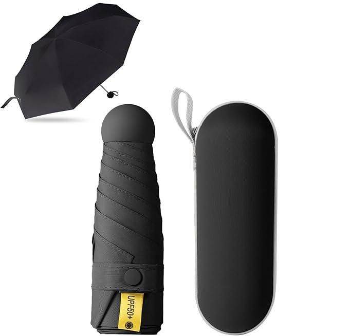 Mini Umbrella with Case for Men & Women (Manual Open) Compact Travelling Umbrella - Best Deals at BeSh Deals®