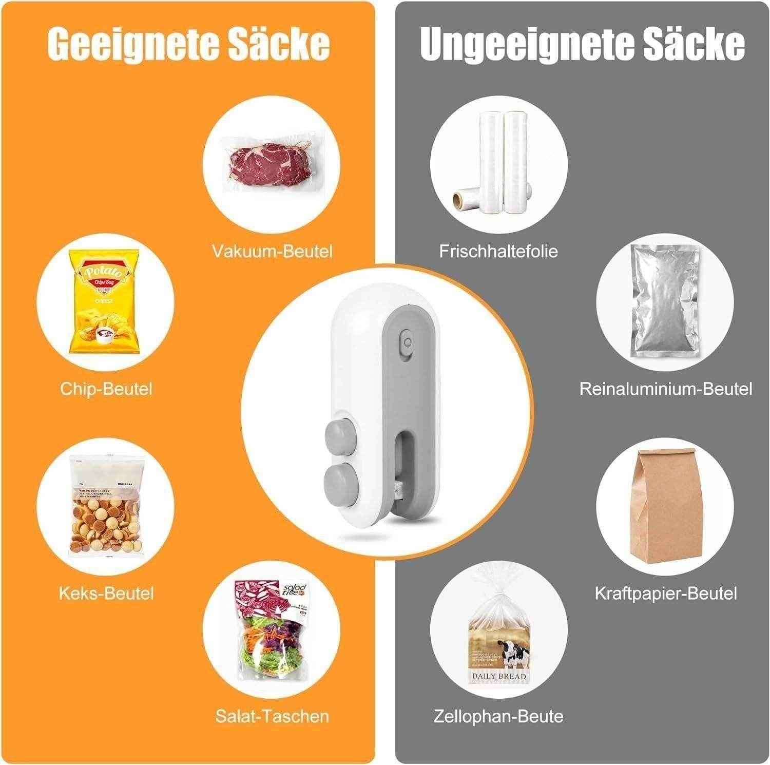 Portable Mini Sealing Machine 2 in 1 USB Rechargeable Magnetic Bag Sealer Heat Seal with Cutter - Best Deals at BeSh Deals®