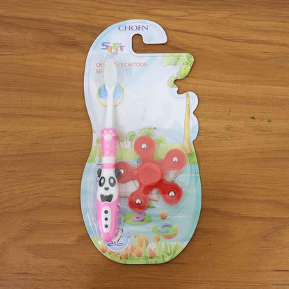 Kids Toothbrush And Fidget Spinner Toy Set