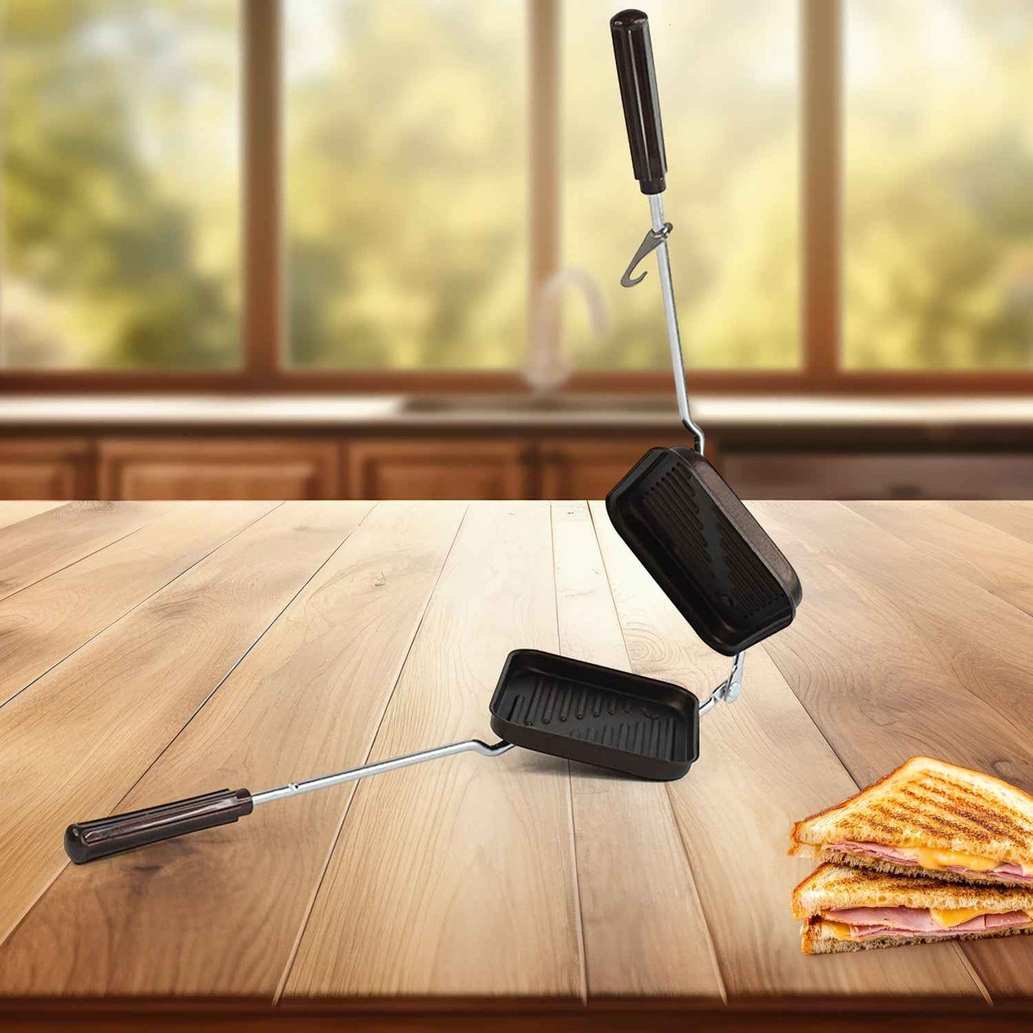 Apex Heavy Gauge Aluminium Grill Sandwich Toaster