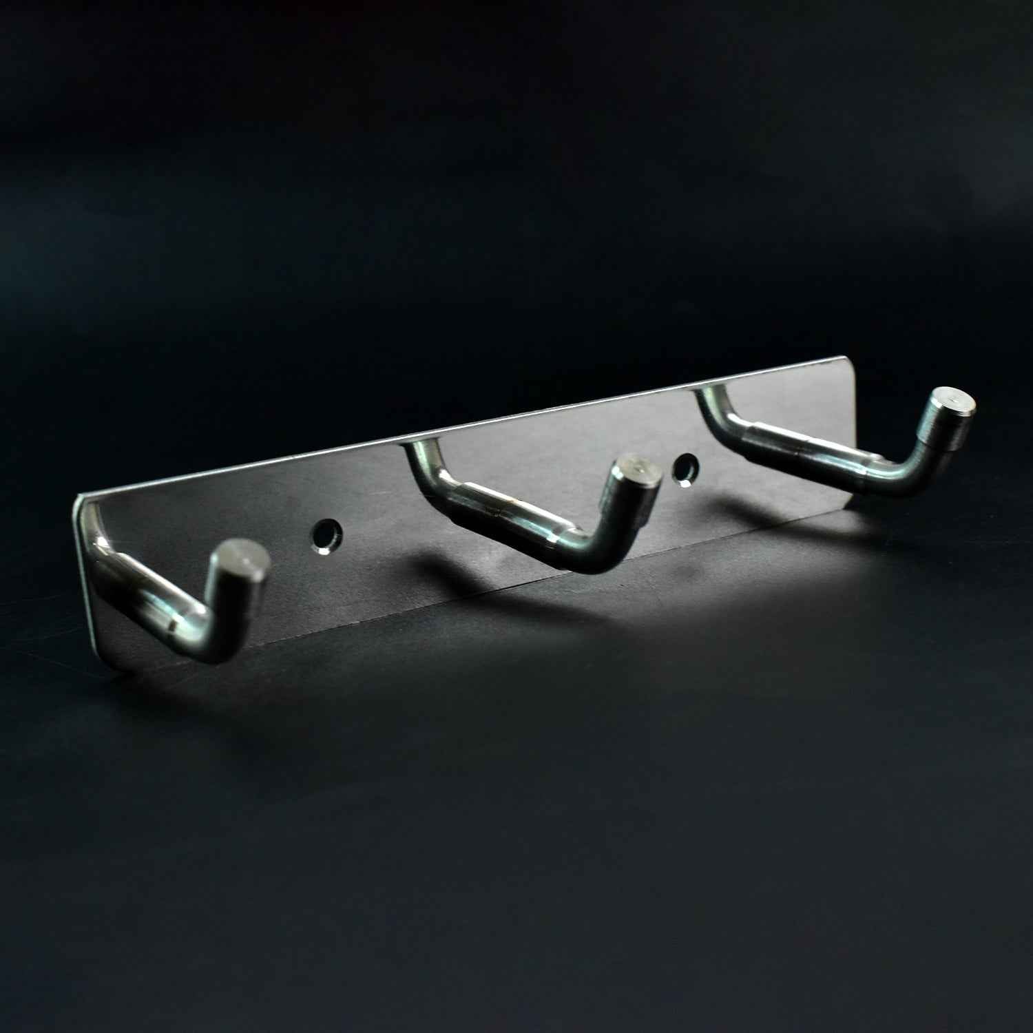 Stainless Steel Wall Mounted Coat 3 Hook Rack (14x3  1 Pc)