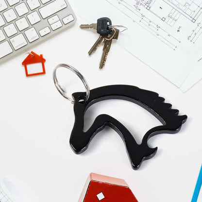 Metal Horse Face Shaped Keychain (1 Pc)