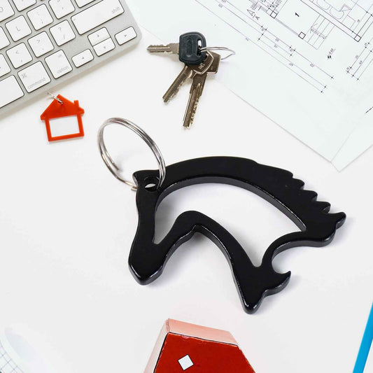 Metal Horse Face Shaped Keychain (1 Pc)