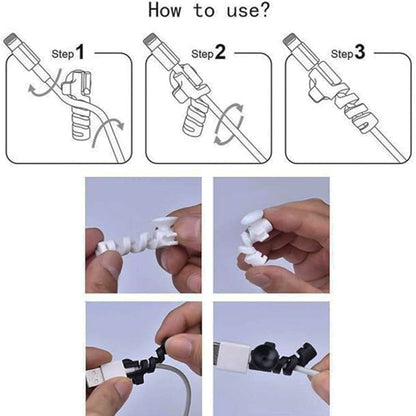 Cable Cord Protector Saver With Suction End (Suction Winder  4 Pcs Set) - Best Deals at BeSh Deals®