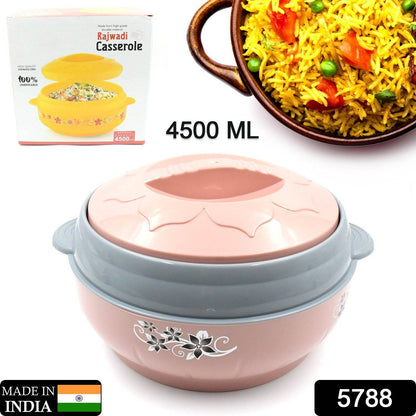 5788 High Quality Steel Casserole Box For Food Searving Inner Steel Insulated Casserole Hot Pot Flowers Printed Chapati Box For Roti Kitchen (Approx 4500 Ml) - Best Deals at BeSh Deals®