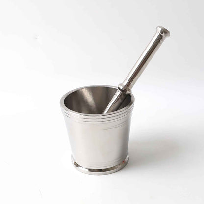 Heavy Duty Stainless Steel Mortar And Pestle Set For Kitchen Khalbatta Set (2 Pc Set)
