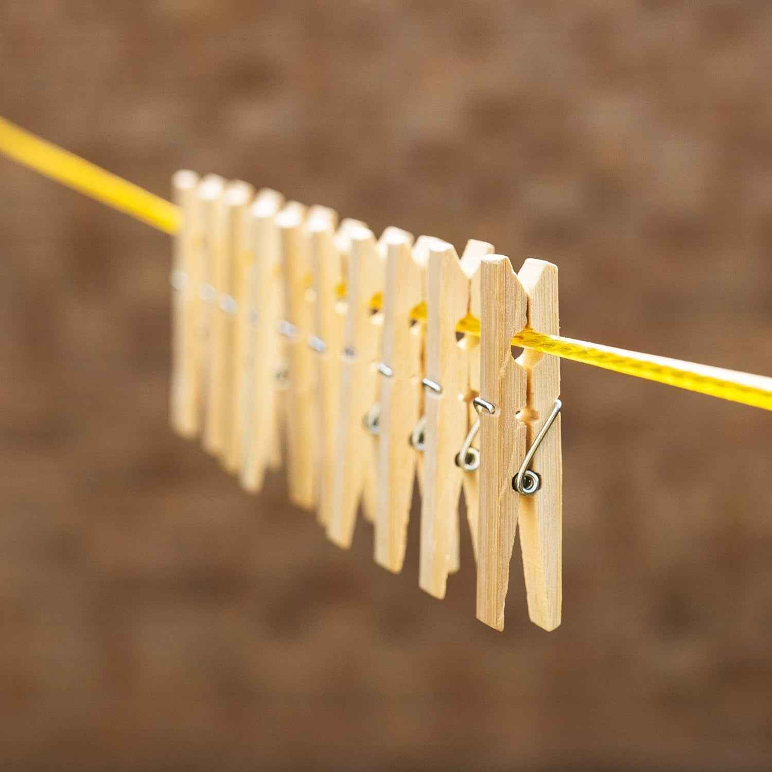 Heavy Duty Bamboo Wooden Cloth Clips  Pegs (20 Pcs Set)