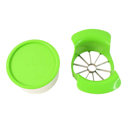Apex Apple Cutter With Container  Unbreakable Abs Body  Stainless Steel Blades