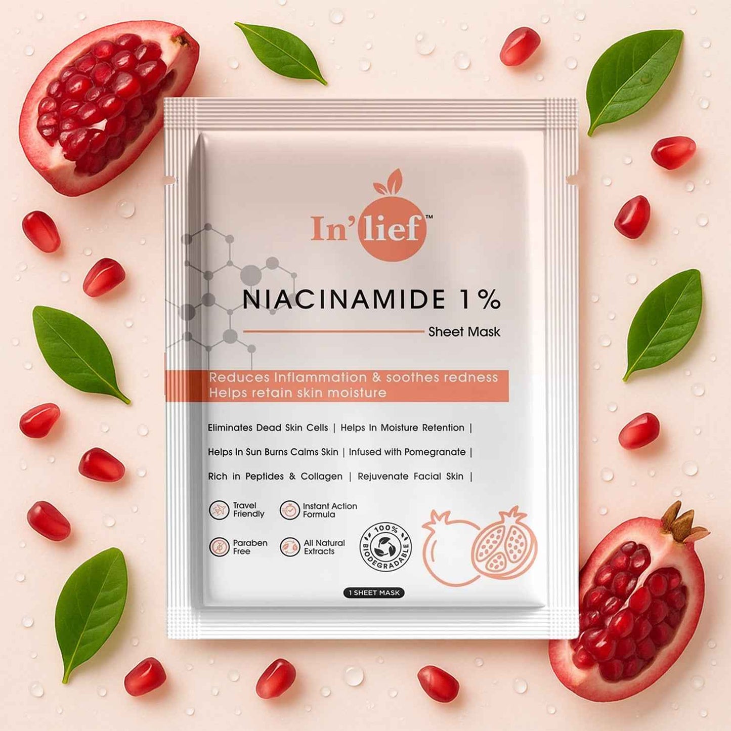Inlief Niacinamide 1 Hydrating  Calming Facial Sheet Mask (1 Pc)