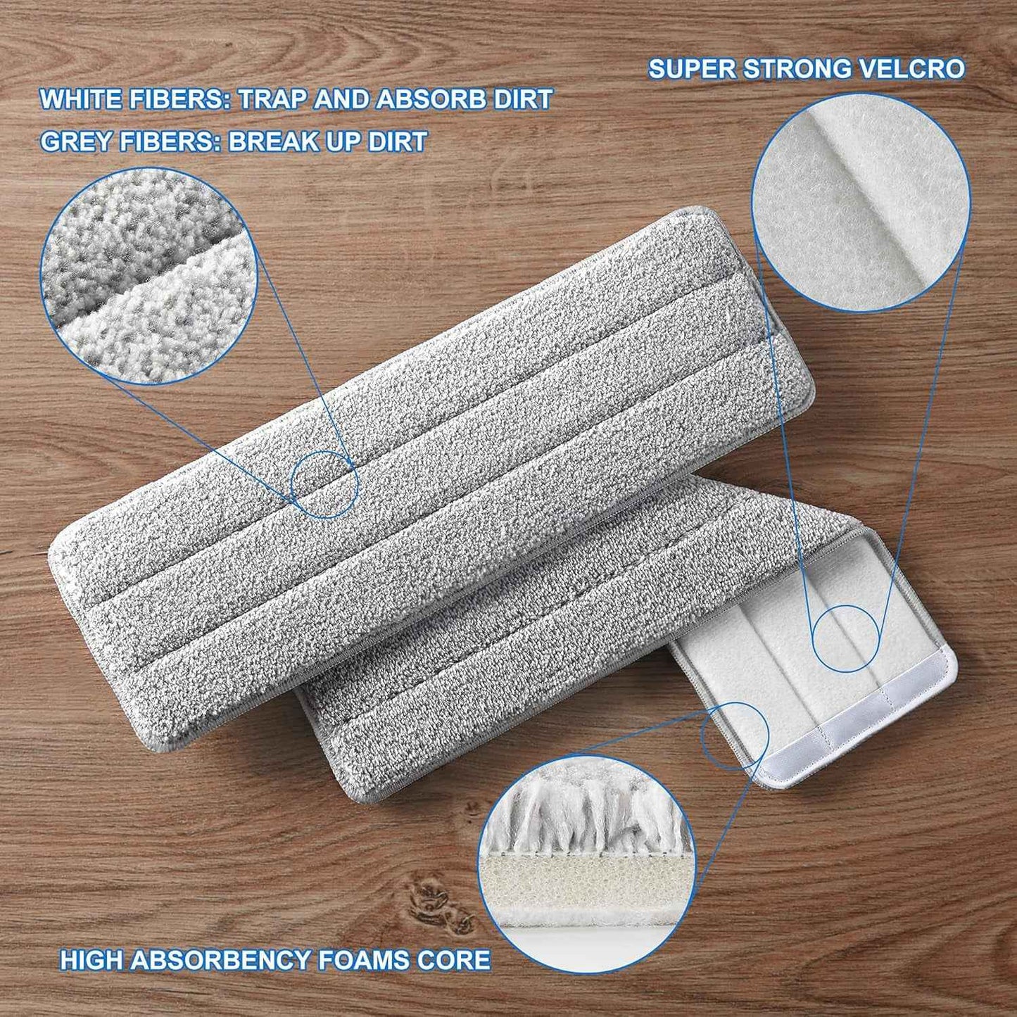 Reusable Microfiber Mop Pad Replacement (1 Pc)