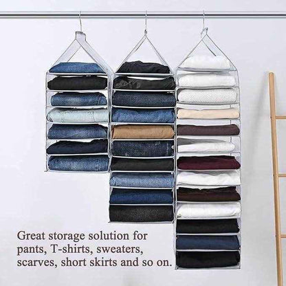 Hanging Closet Foldable Organizer 6 Slots - Best Deals at BeSh Deals®