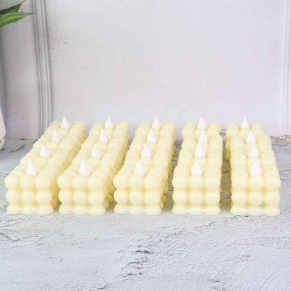 Led Flameless Cube Decorative Candles (24 Pc)