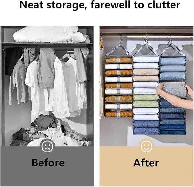 Hanging Closet Foldable Organizer 6 Slots - Best Deals at BeSh Deals®