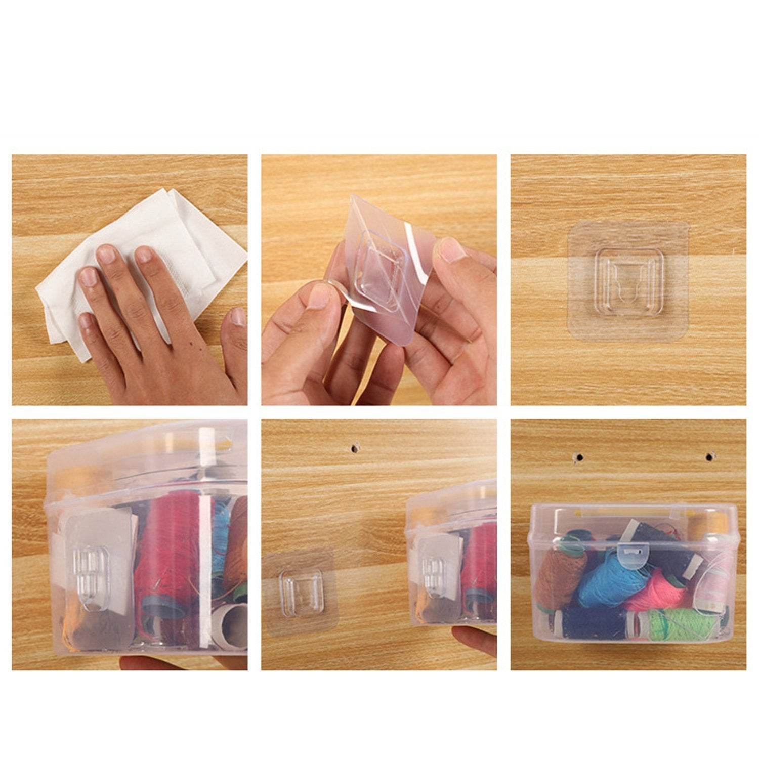 1746 Adhesive Plastic Wall Hooks Heavy Duty Hooks ( 1 Pair ) - Best Deals at BeSh Deals®