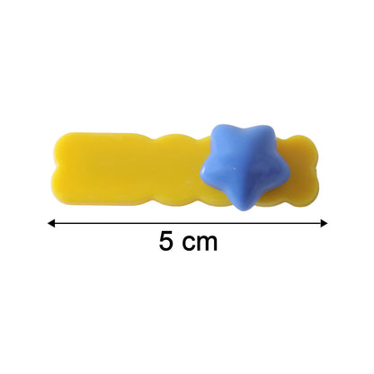 Colorful Star Design Decorative Hair Clip Set (4 Pc)