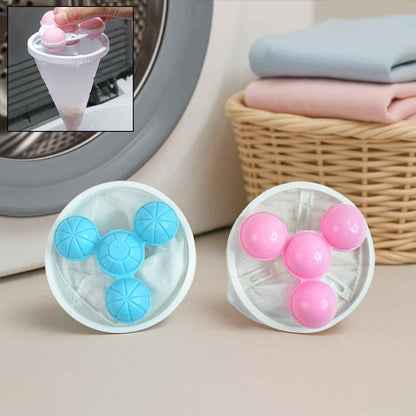 12604 Laundry Ball Floating Pet Fur Lint Hair Catcher Household Reusable Washing Machine Floating Lint Mesh Bag Hair Filter Net Pouch Washing Lint Hair Remover Net Mesh Bag Dryer (1 Pc)