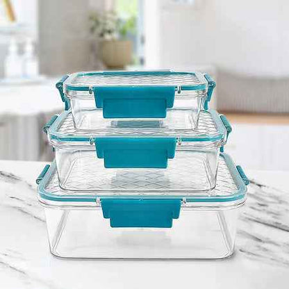 Multipurpose Plastic Containers  Lunch Boxes (3 Pcs Set  1500 750 350 Ml Approx)