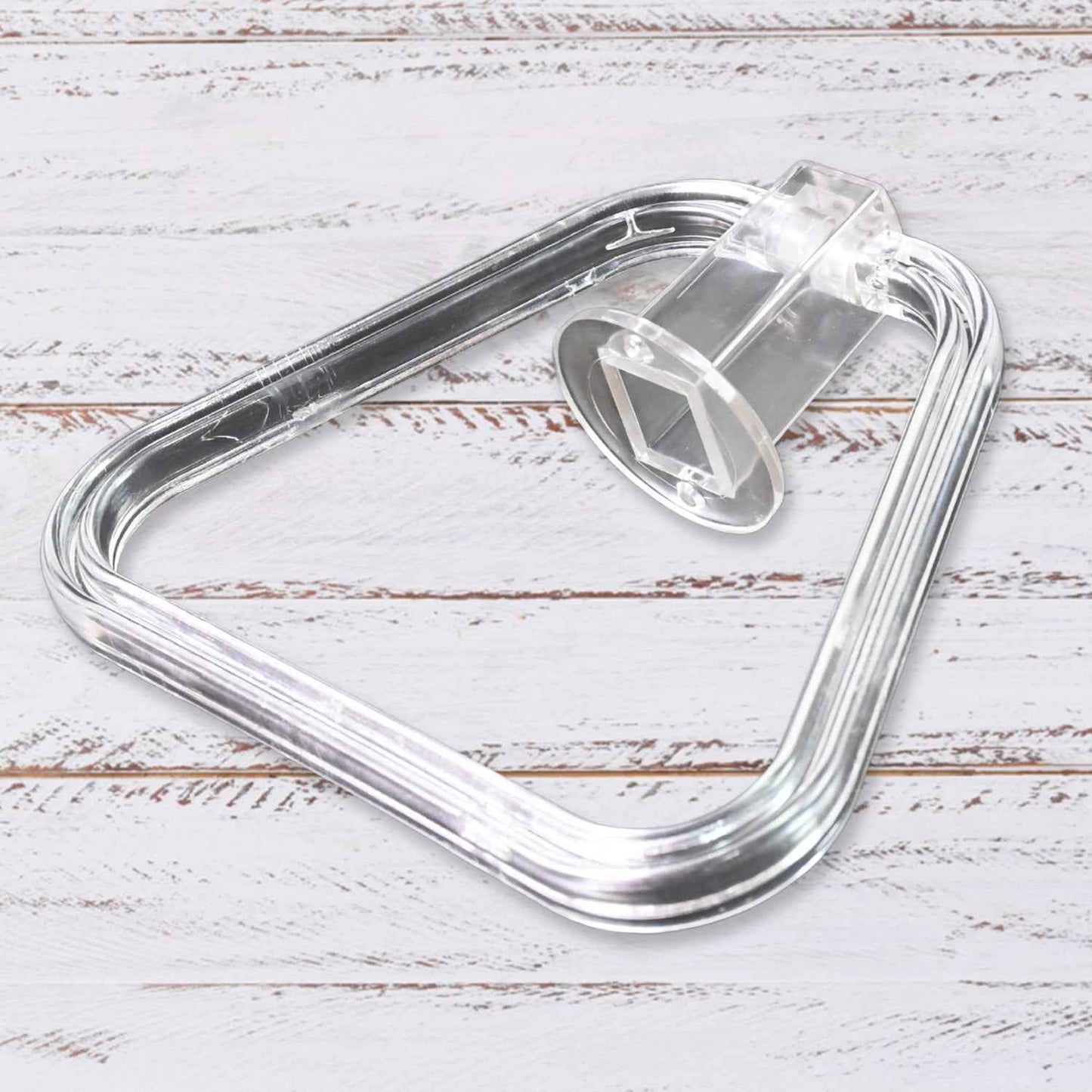 Unbreakable Abs Square Towel Ring Wall Mounted Stand  Holder (1 Pc)