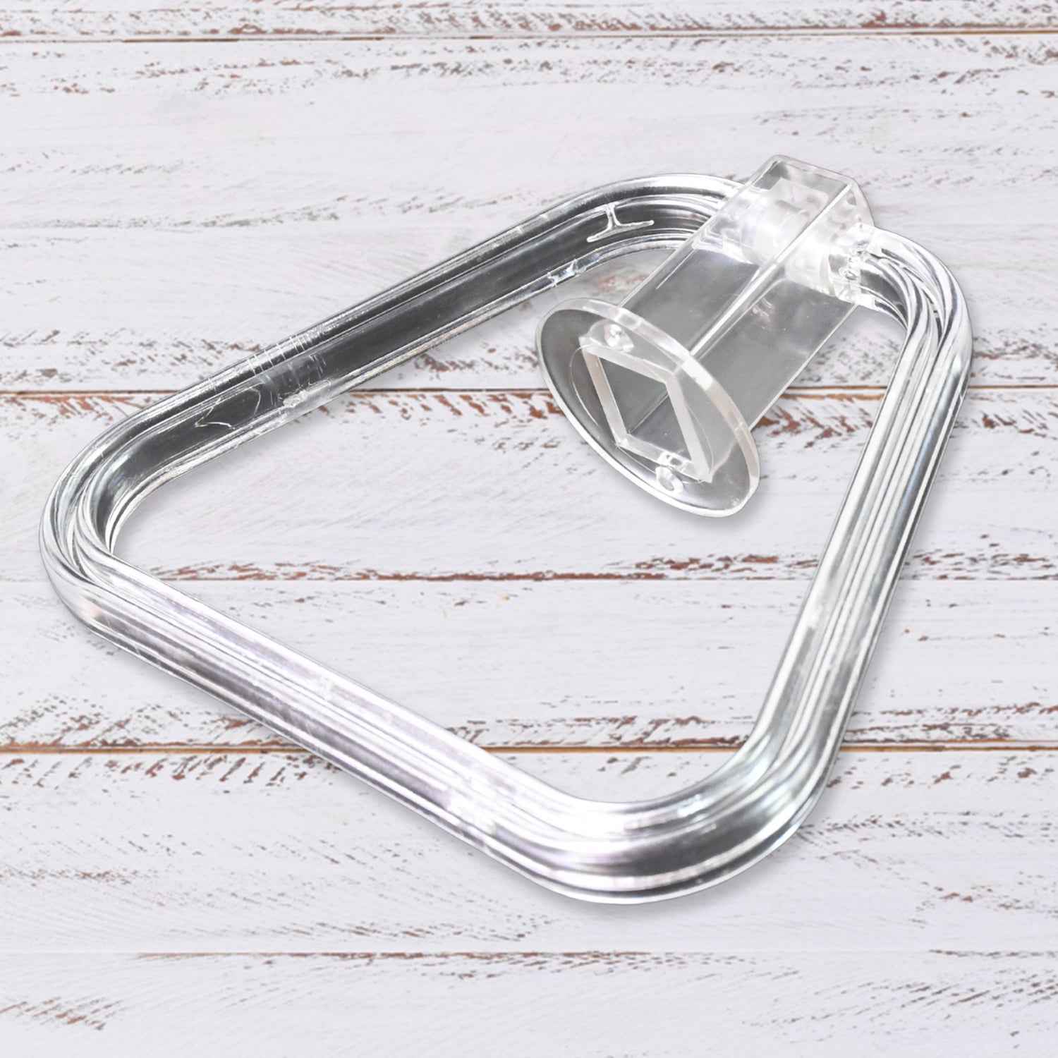 Unbreakable Abs Square Towel Ring Wall Mounted Stand  Holder (1 Pc)