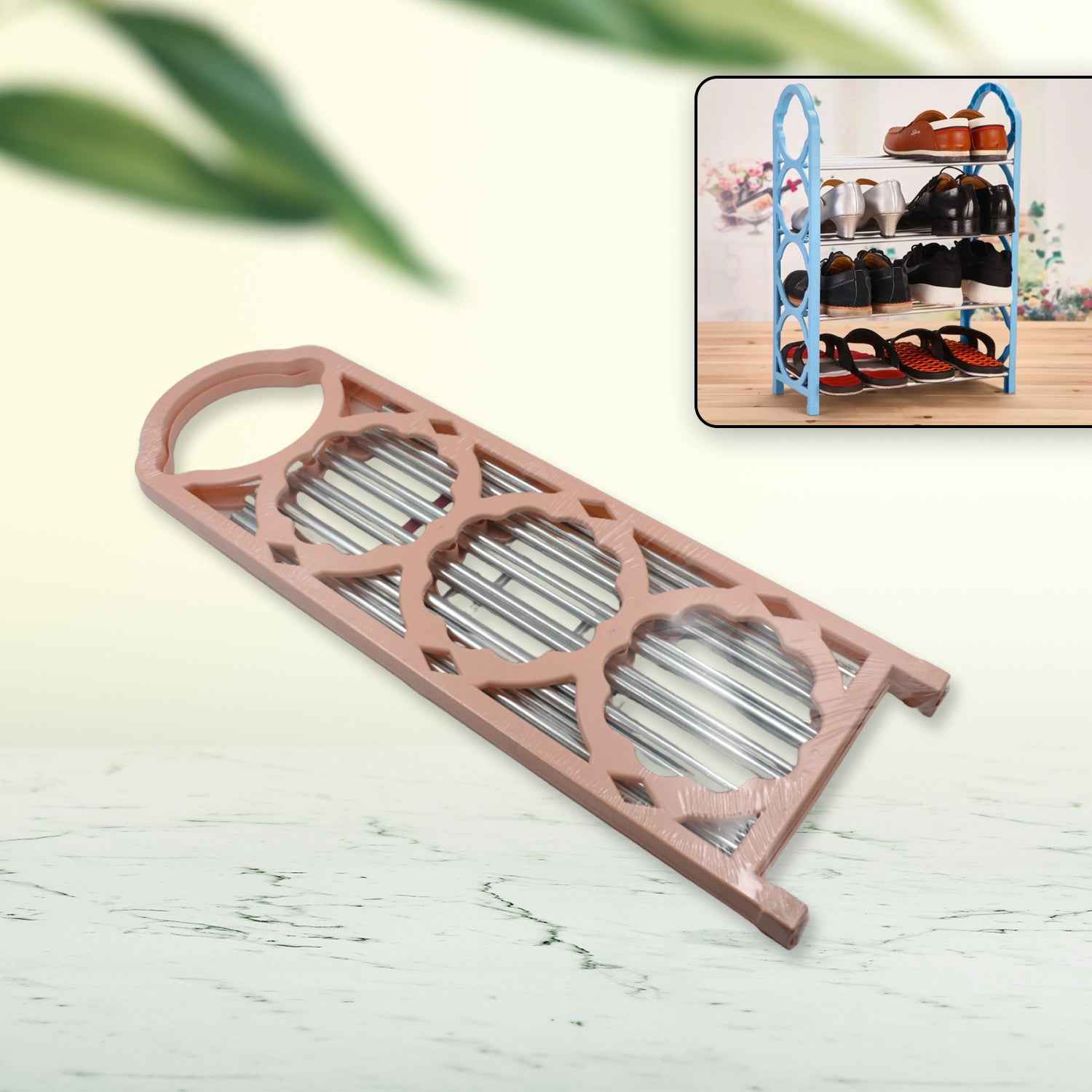 9392 Shoes Storage Shelf 4 Layer Spacesaving Shoes Show Rack Folding Shoe Rack Standing Shoe Rack Diy Shoes Storage Shelf Home Organizer For Bedroom Hallway And Closet Shoe Storage