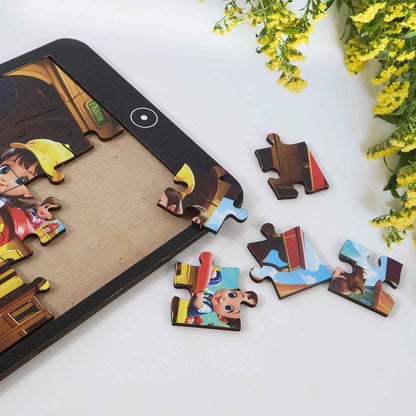 Kids Mini Cartoon Jigsaw Puzzle  1 Pc Mix Design