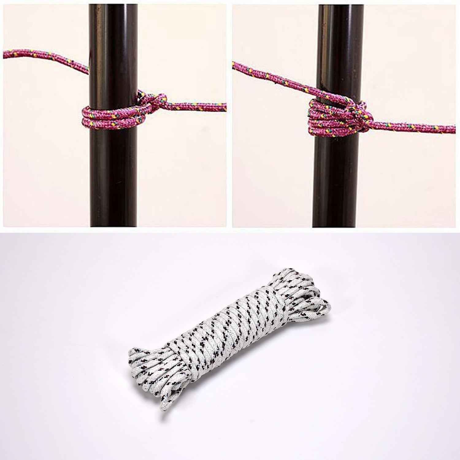 9059 10 Meter Heavy Duty Laundry Drying Clothesline Rope Portable Travel Nylon Cord Sturdy Clothes Line For Outdoor Camping Indoor Crafting Art Projects