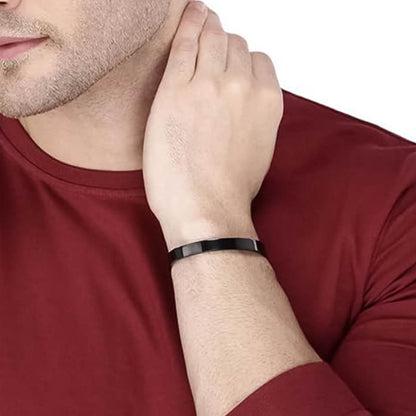 Stylish Black-plated Stainless-steel Kada (1 Pc) - Best Deals at BeSh Deals®