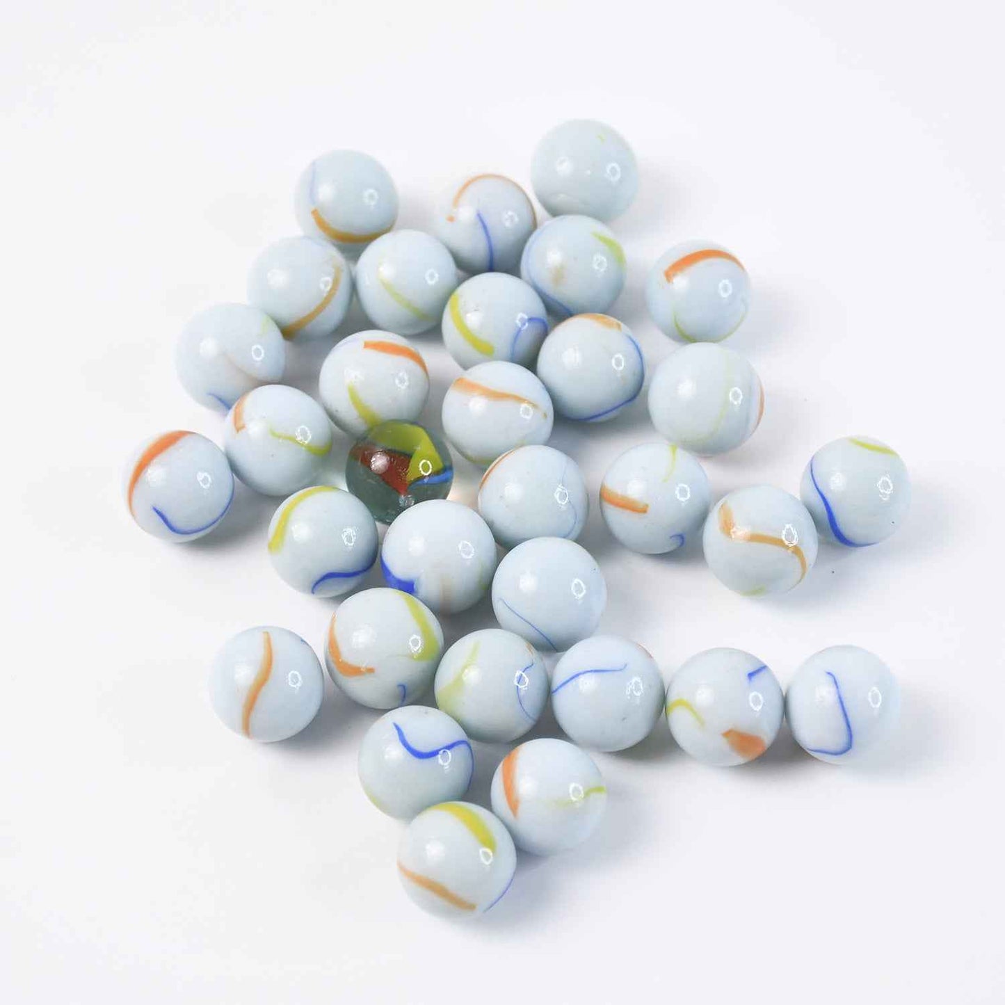 Classic Glass Marbles Pack Of Approx 30 Pc