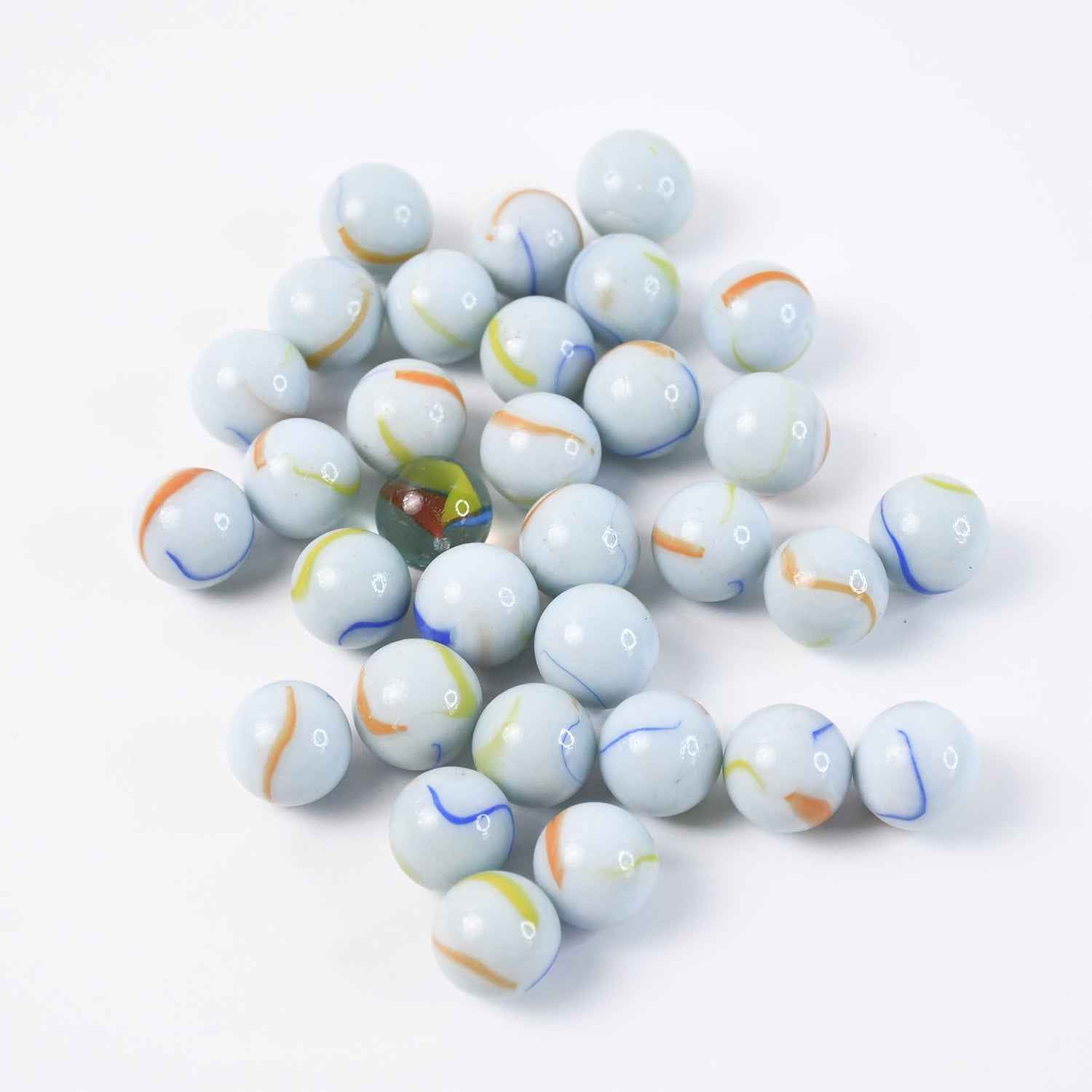 Classic Glass Marbles Pack Of Approx 30 Pc