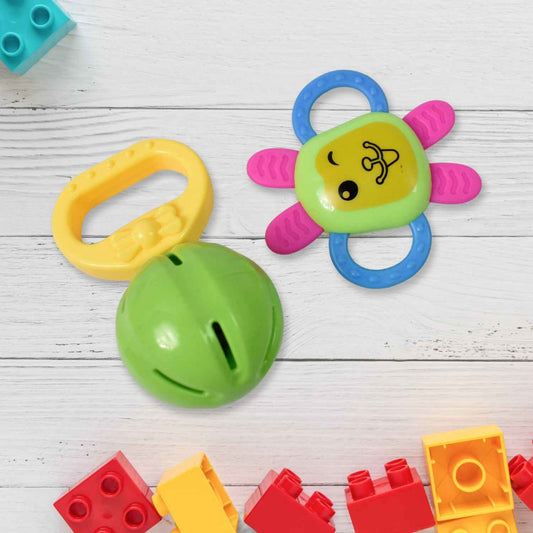 Kinder Rattles Classic Store Plastic Non-toxic Shake And Grab Ball Baby Rattles Teethers (8 Pcs Set)