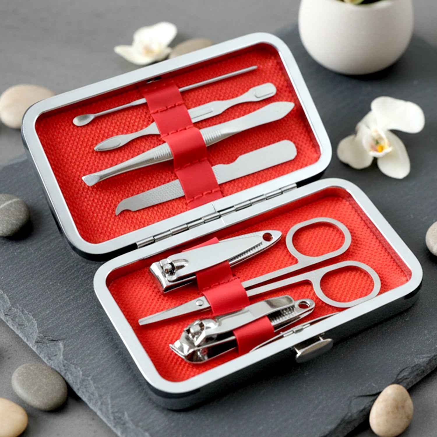 7 In 1 Stainless Steel Manicure Pedicure Grooming Kit