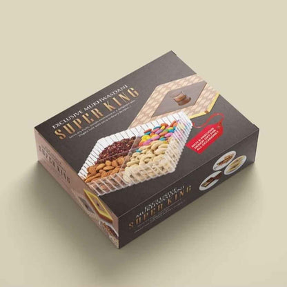 Plastic Super King Exclusive Mukhavasdani Dry Fruit Boxes (1 Pc)