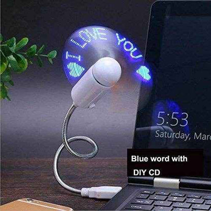 USB LED Fan with Programmable CD Customized Message - Best Deals at BeSh Deals®