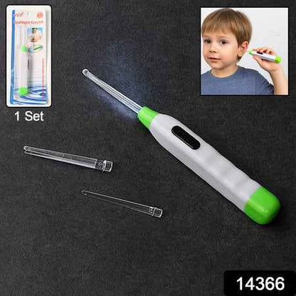 5-in-1 Led Flashlight Earpick With Interchangeable Transparent Ear Wax Removal Heads